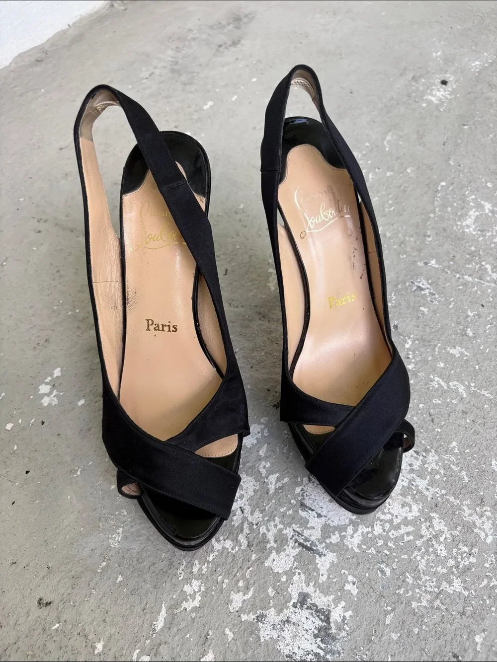 Christian Louboutin Very Croise sling back heels